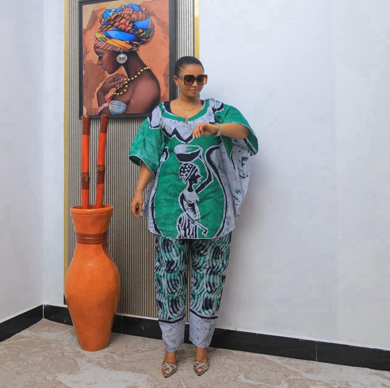 A stylish and comfortable two-piece outfit.