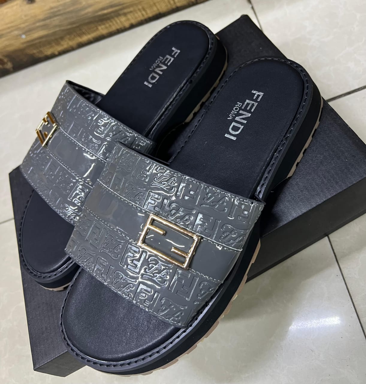 Fendi logo slides